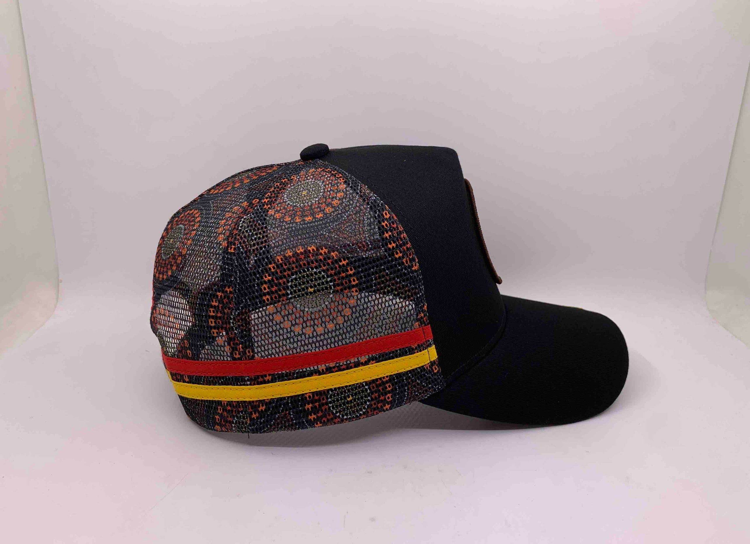 Medium Profile Indigenous Gulf Country Trucker Cap - Black